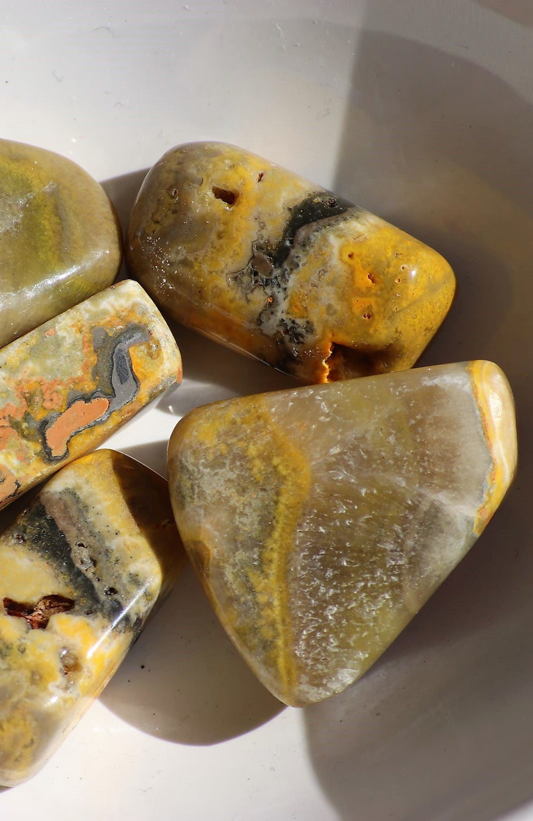 Bumble Bee Jasper Tumbled Stone